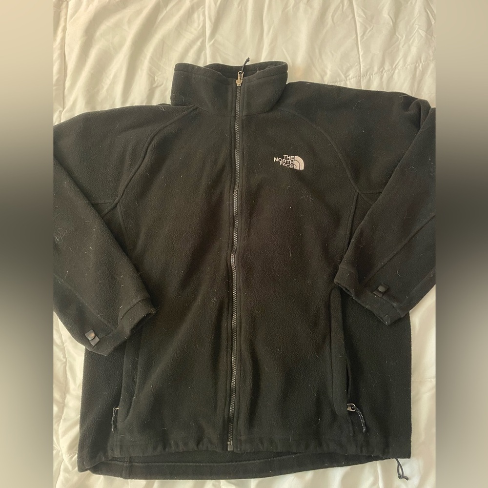 The North Face Black Fleece Sweatshirt/Jacket with Zipper Pockets Men’s Medium